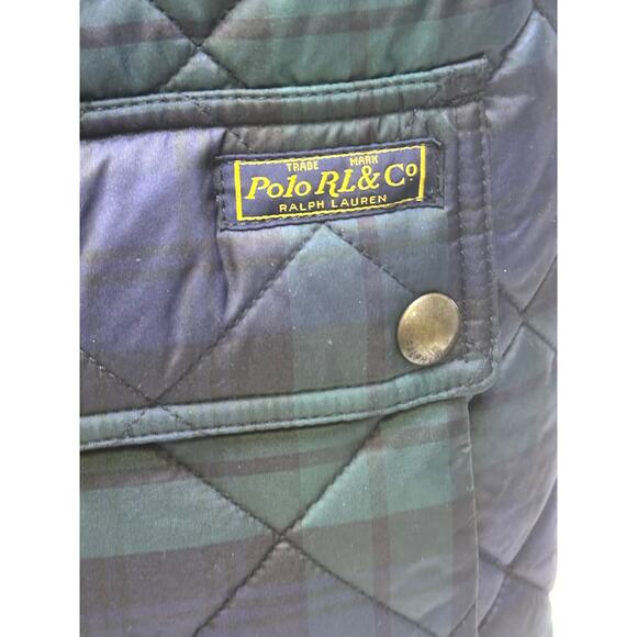Ralph Lauren Polo Men's L Quilted Filled Blackwatch Plaid Vest Jacket Rare-NEW - Picture 4 of 14